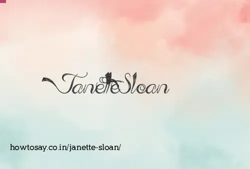 Janette Sloan