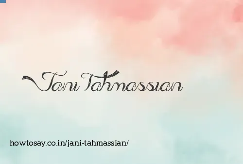 Jani Tahmassian
