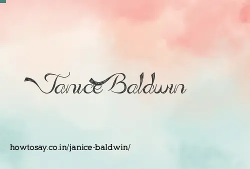 Janice Baldwin