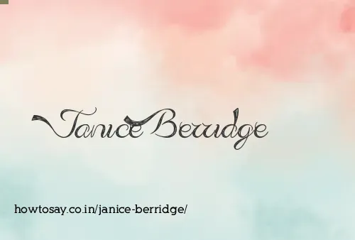 Janice Berridge