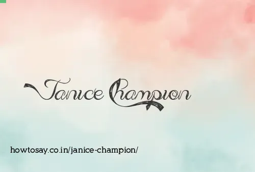 Janice Champion