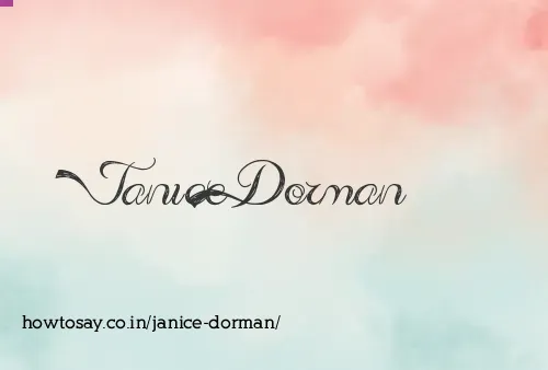 Janice Dorman