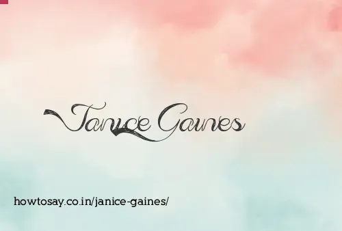 Janice Gaines