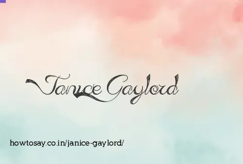 Janice Gaylord