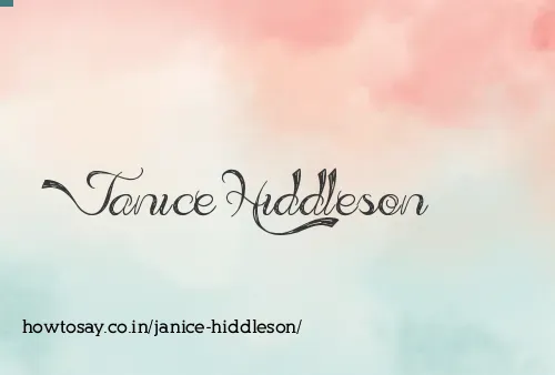 Janice Hiddleson