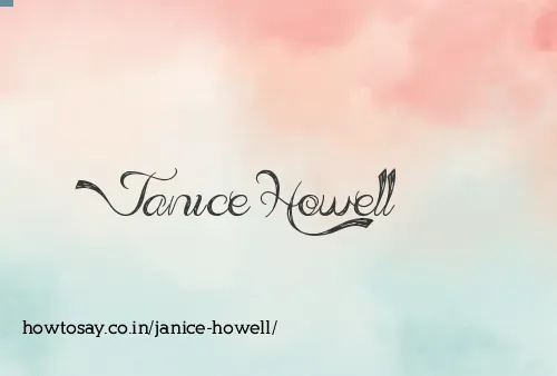 Janice Howell