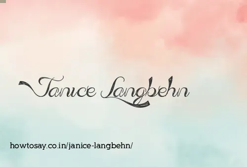 Janice Langbehn