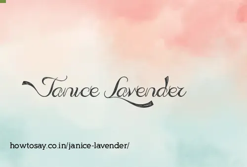 Janice Lavender