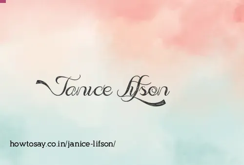 Janice Lifson