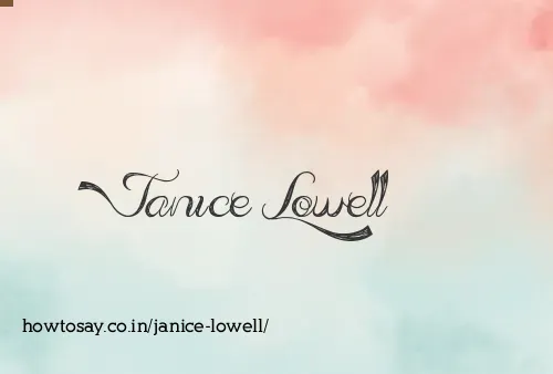 Janice Lowell