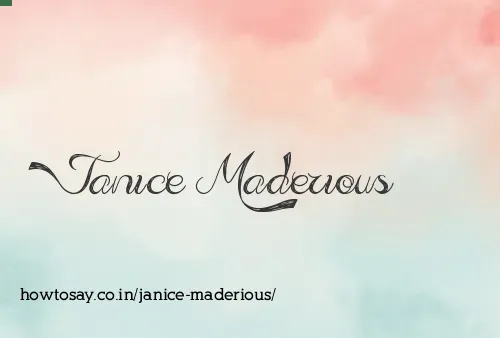 Janice Maderious