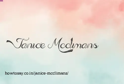 Janice Mcclimans