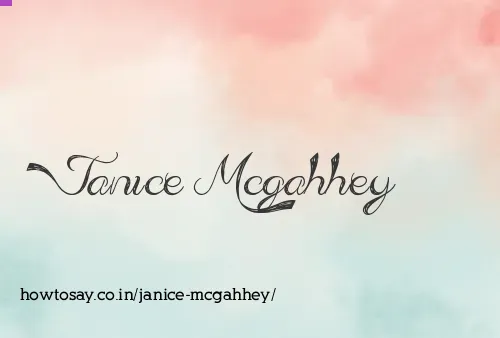 Janice Mcgahhey