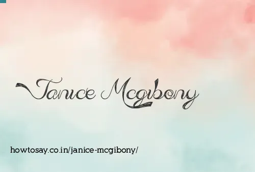 Janice Mcgibony