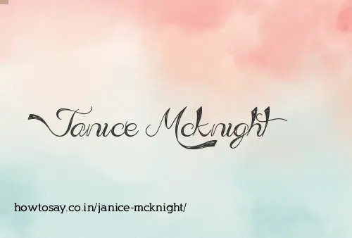 Janice Mcknight