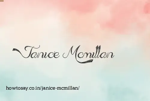 Janice Mcmillan