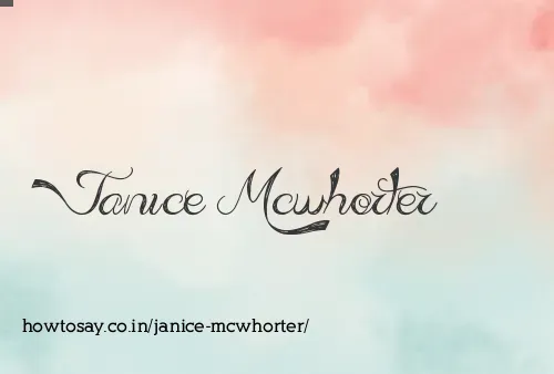 Janice Mcwhorter