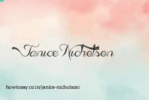 Janice Nicholson