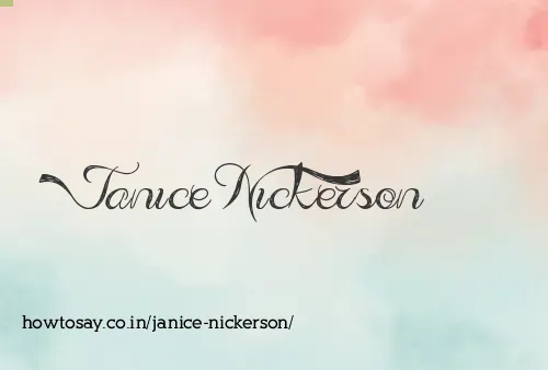 Janice Nickerson