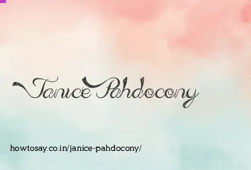 Janice Pahdocony