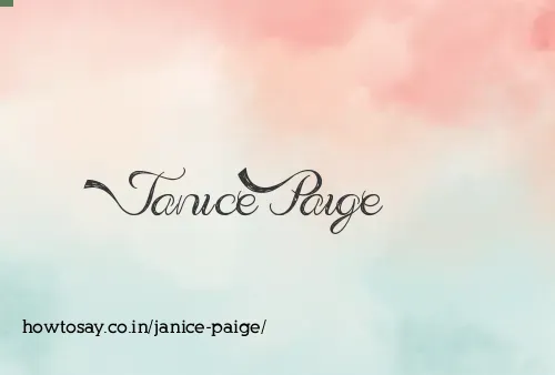 Janice Paige