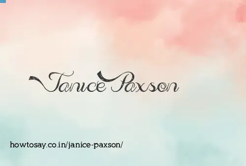 Janice Paxson
