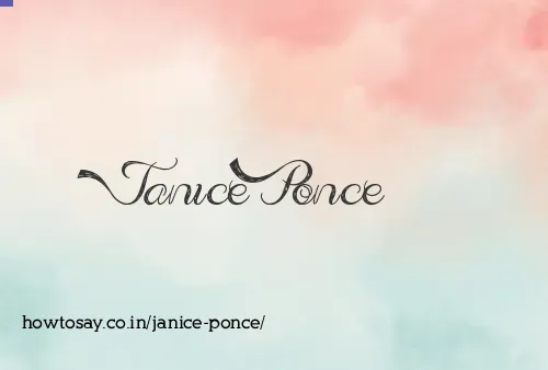 Janice Ponce