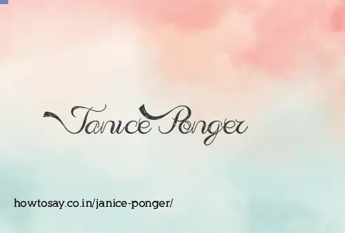 Janice Ponger
