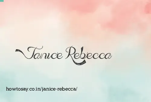 Janice Rebecca