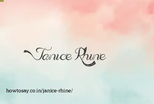 Janice Rhine