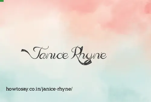 Janice Rhyne