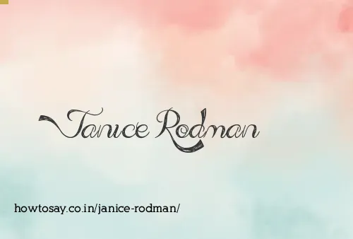 Janice Rodman