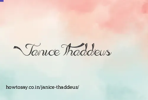 Janice Thaddeus