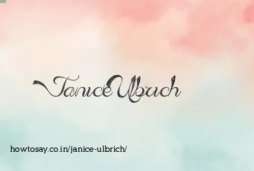 Janice Ulbrich