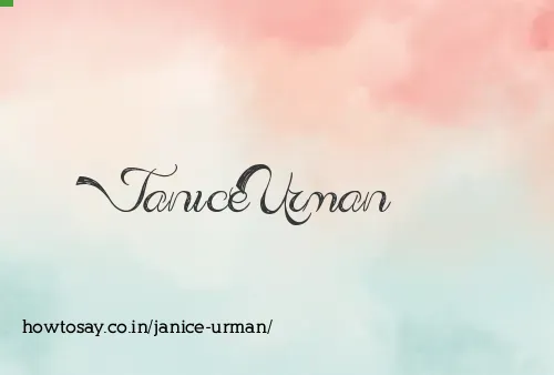 Janice Urman