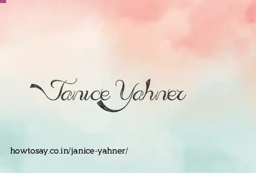 Janice Yahner