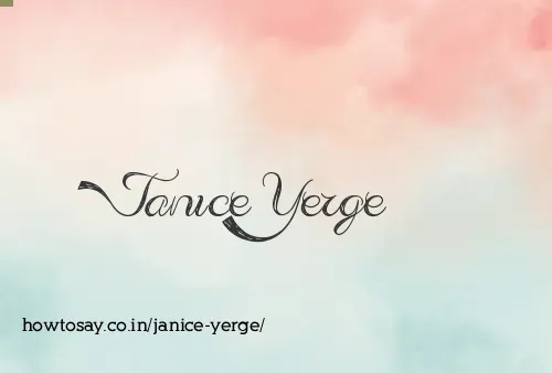 Janice Yerge