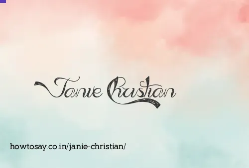 Janie Christian