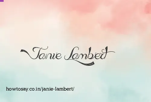 Janie Lambert