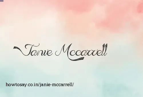Janie Mccarrell