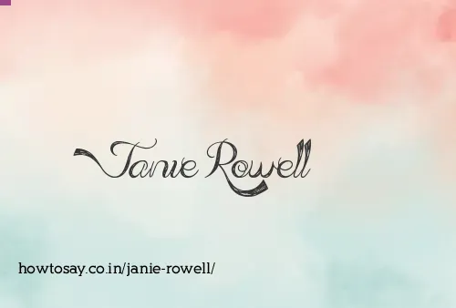 Janie Rowell