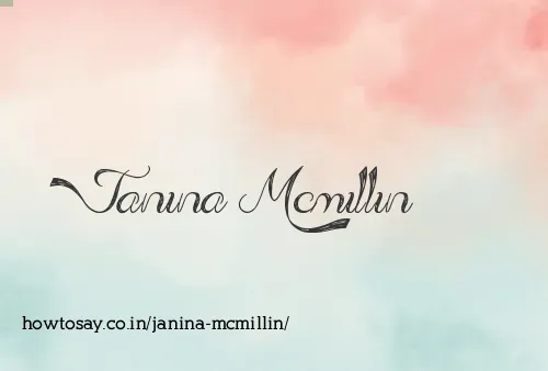 Janina Mcmillin