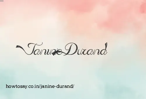 Janine Durand