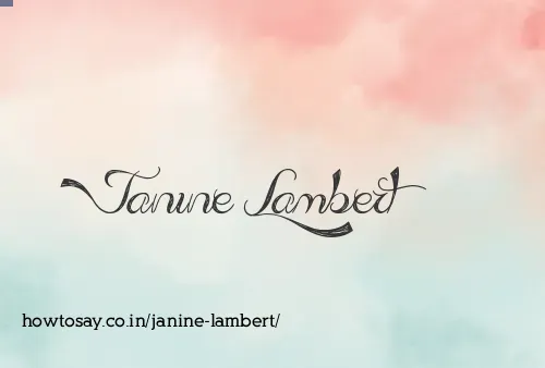 Janine Lambert