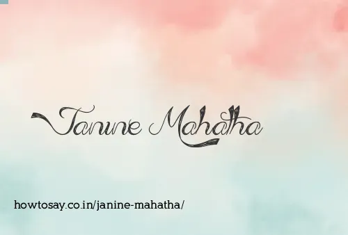 Janine Mahatha