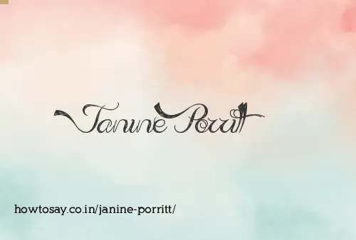 Janine Porritt