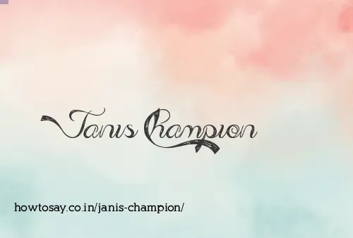 Janis Champion
