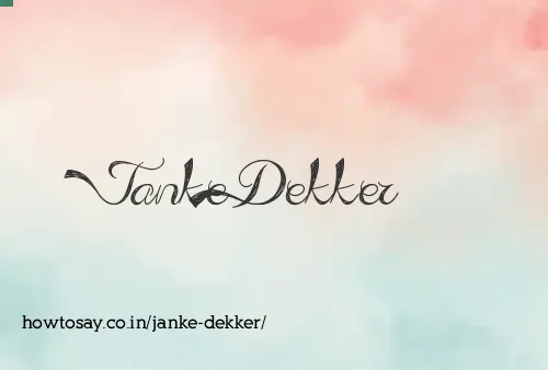 Janke Dekker