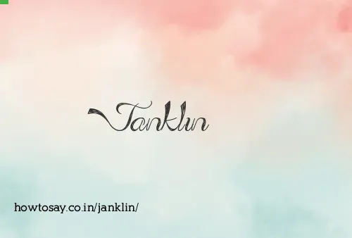 Janklin