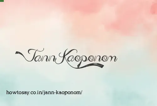 Jann Kaoponom